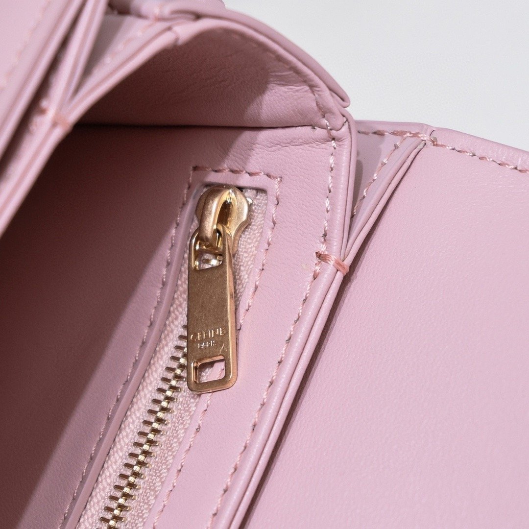 Celline Triomphe Small Box Leather Sakura Pink