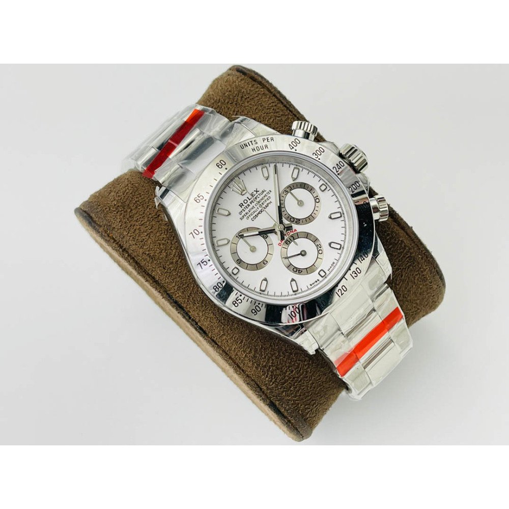 Rolex Daytona 116520 Steel Bezel White Dial Swiss Clone 4130 Movement