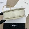 TEEN BESACE TRIOMPHE chain shiny cowhide handbag white