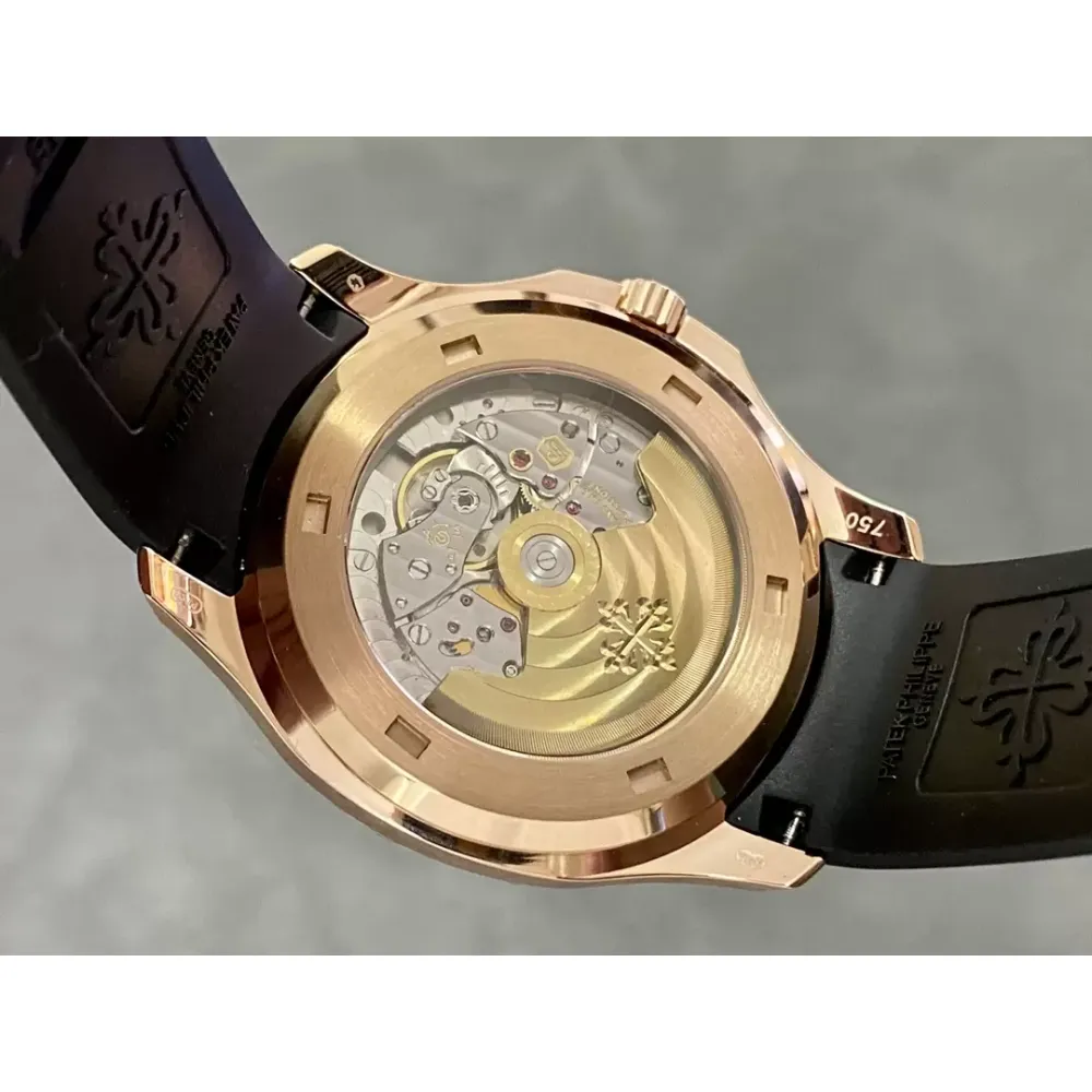 Patek Philippe Aquanaut 5167R-001 RG 3KF Best Edition Brown Dial on Black Rubber Strap A324 Super Clone V2