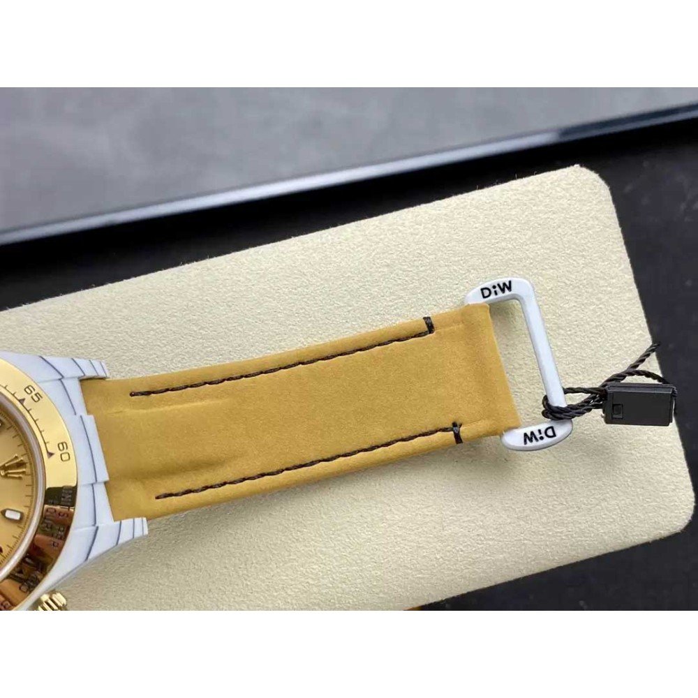 Rolex DIW Modified Datona Yellow Gold Dial Swiss 4130 Movement
