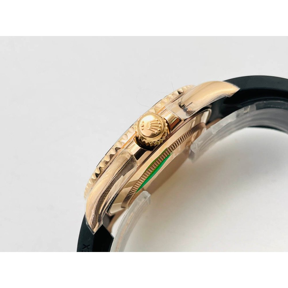 Rolex Yacht-Master 116655 Yellow Gold Black Ceramic Bezel Rubber Strap 3235 Movement
