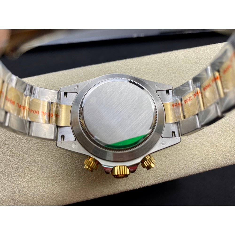 Rolex Daytona 116523 Yellow Gold Black Diamond Dial Two Tone A7750 Movement