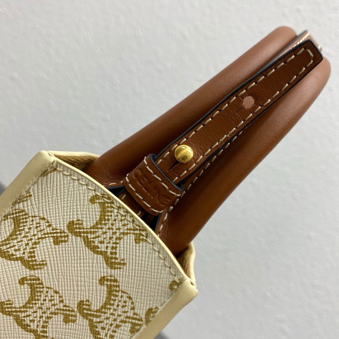 Celline Triomphe Mini Tote Beige 17-20-6