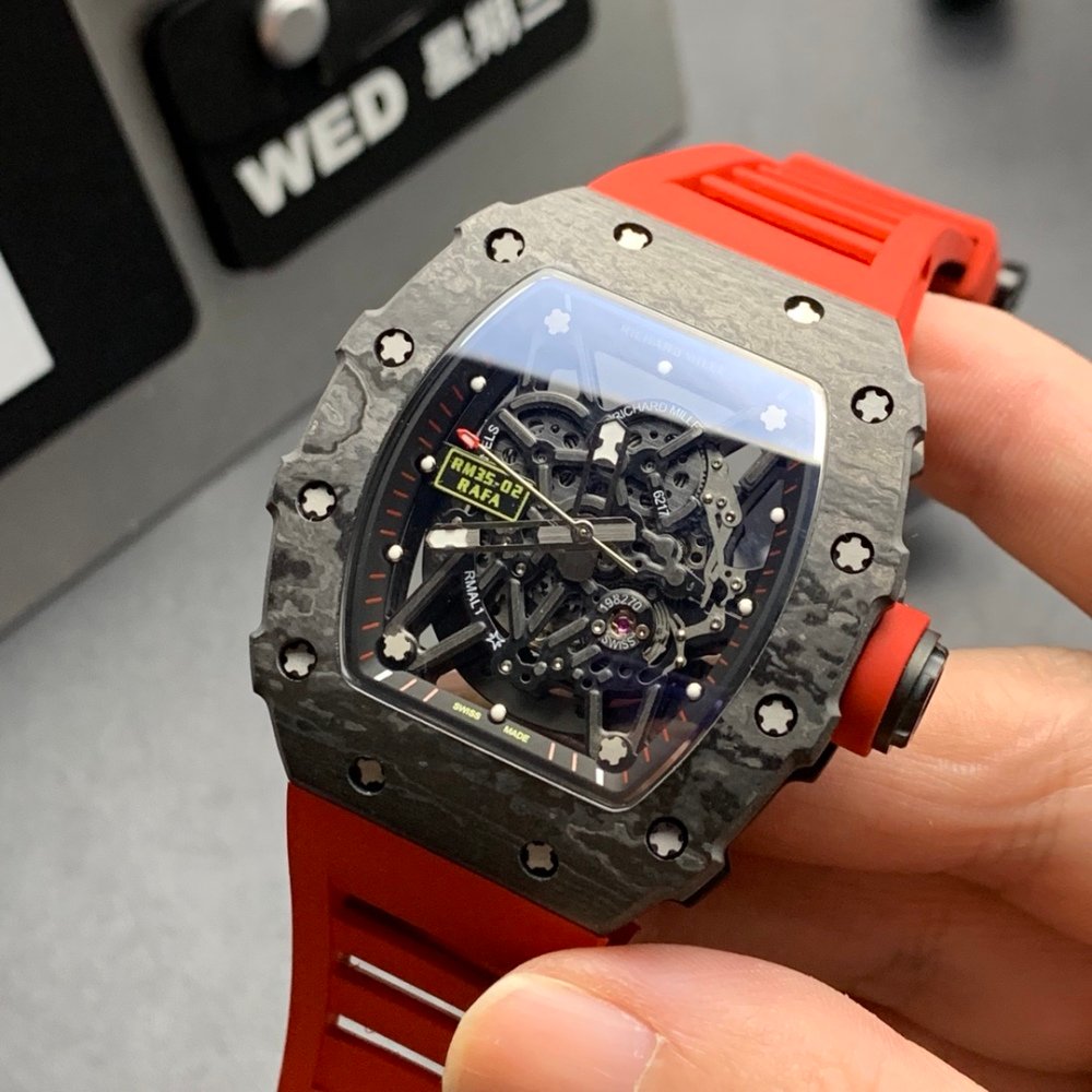 Richard Mille RM35-02 Carbon Fiber Skeleton Dial Mens Watch