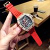 Richard Mille RM011 Men Mechanical Diamond Bezel Rubber Band Watch