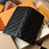 LV brazza wallet card holder embossed style