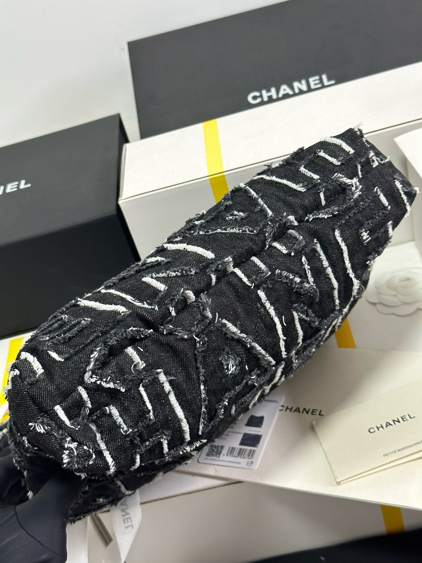 Chanel 24A 22Bag medium denim garbage bag AS3261W1080