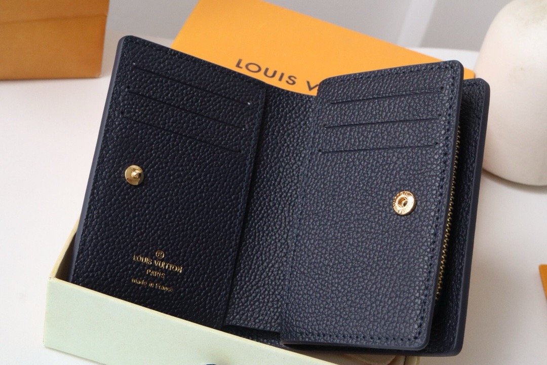 LV Silk Screen Blue Wallet Card Holder Wallet 11×8.5×3.5 cm