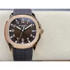 Patek Philippe Aquanaut 5167R-001 RG 3KF Best Edition Brown Dial on Black Rubber Strap A324 Super Clone V3
