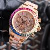 Rolex Over the top of the Rainbow - Rolex rainbow Ring Datona Platinum eye Cal.7750 mechanical timing