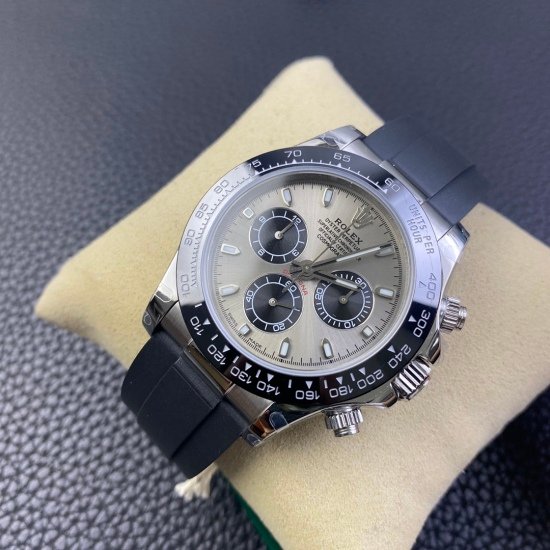 Rolex Daytona White Gold Steel Dial Oysterflex Strap 116519ln-0027