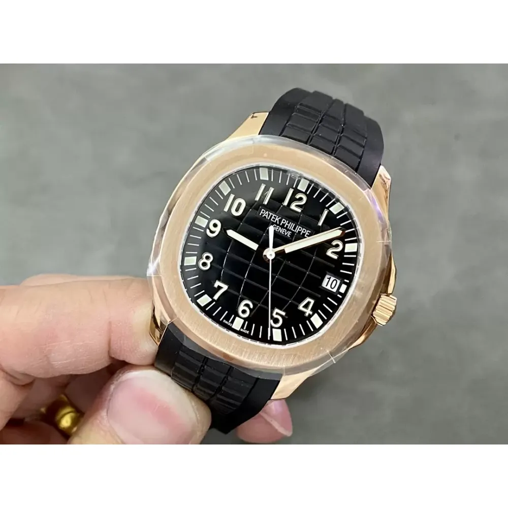 Patek Philippe Aquanaut 5167R-001 RG 3KF Best Edition Brown Dial on Black Rubber Strap A324 Super Clone V2