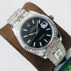 Rolex Datejust Black Dial White Gold Jubilee Bracelet Swiss Clone Movement