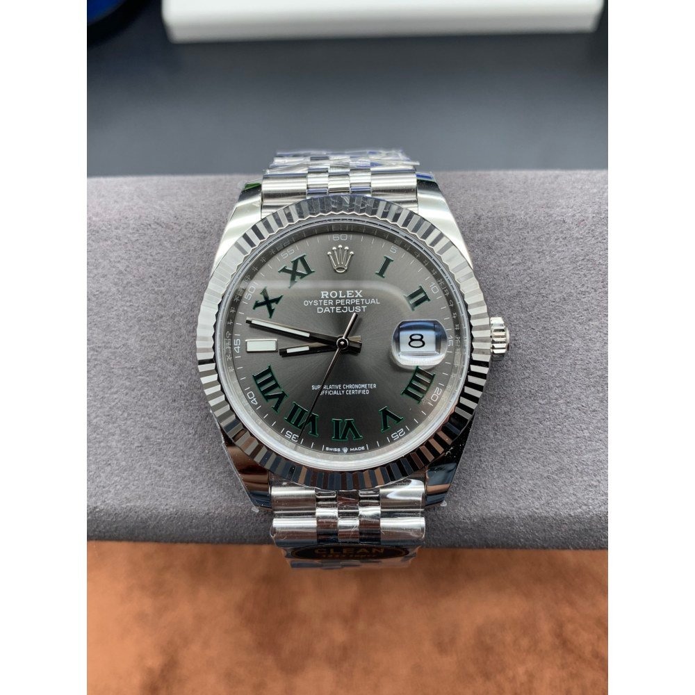 Rolex Datejust 126334 Grey And Green Roman Dial Two Tone Swiss 3235 Movement