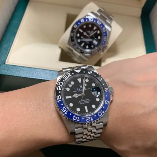 Rolex GMT Master II Batman & Pepsi 126710 Oyster Jubilee Bracelet Stainless Steel