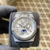 AP Royal Oak 41mm Complicated 26574 SS APS F1:1 Best Edition Silver Dial on SS Bracelet A5134 (CHS)