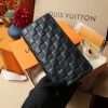 LV brazza wallet card holder embossed style