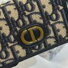 montaigne glycine wallet in blue oblique print fabric