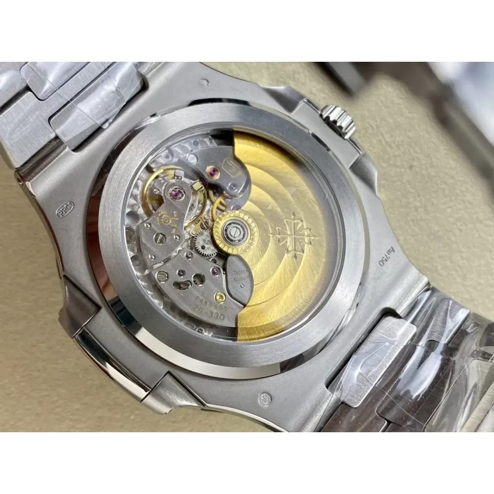 Nautilus 5811/1G 3K factory 1:1 Best Edition Blue Textured Dial on SS Bracelet A330 Super Clone