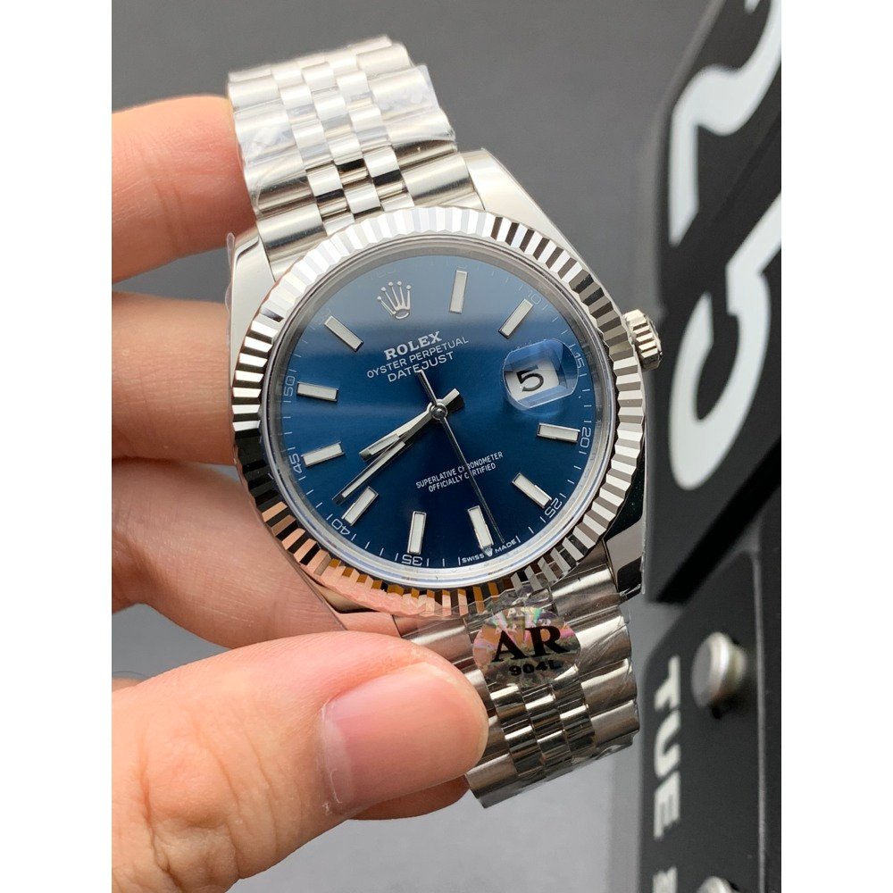 Rolex Datejust 126334 41mm Blue Dial White Gold Steel Jubilee Bracelet Super Clone Swiss Movement
