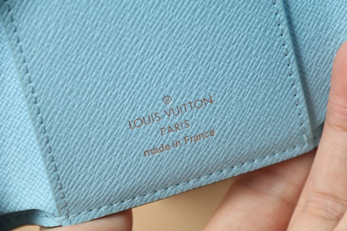 LV Monogram Blue Card Holder