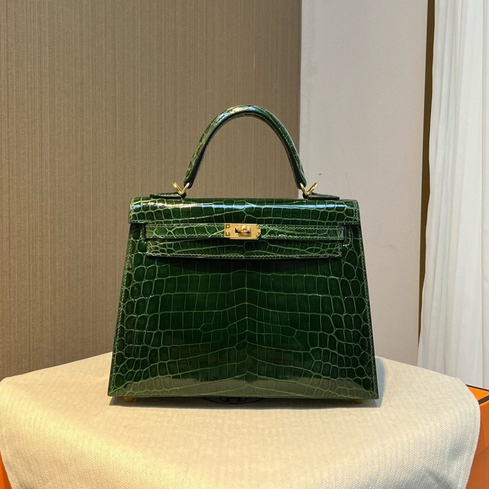 KL25 Emerald Gold Buckle Hermès Handbag
