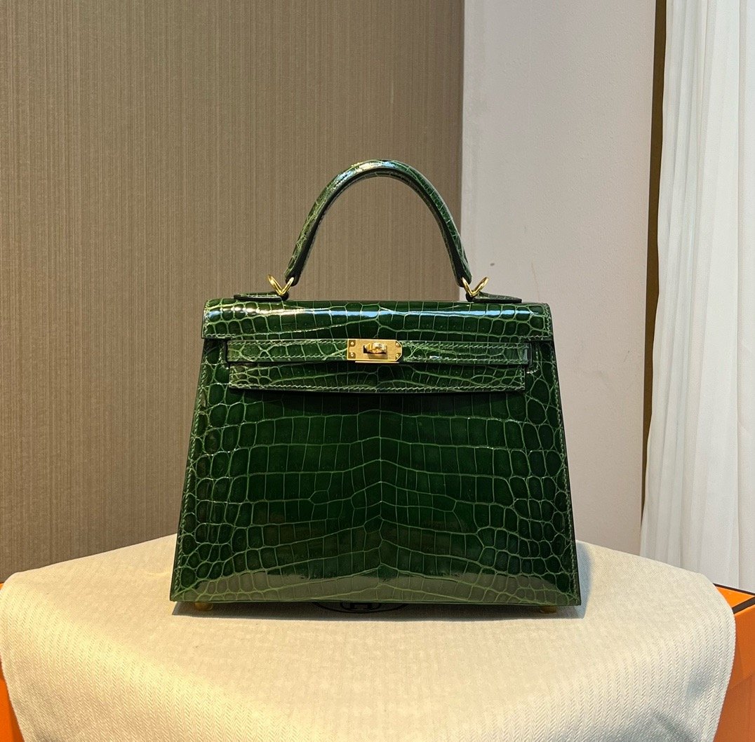 KL25 Emerald Gold Buckle Hermès Handbag