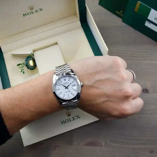 Rolex Datejust 41 Oystersteel and 18K White Gold 41 mm White Dial 126334-0010