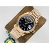 Rolex Day-Date Rose Gold Black Dial Super Clone Swiss 3255 Movement