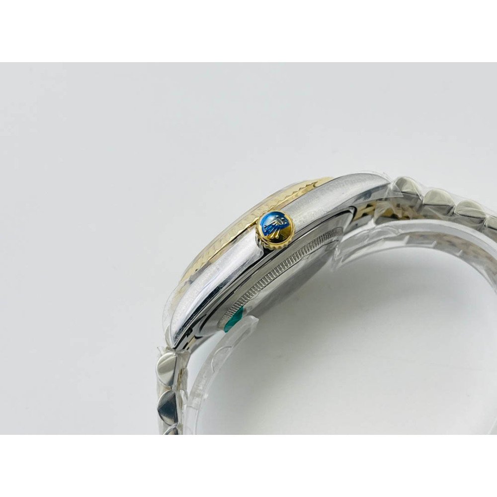 Rolex Datejust 126231 Yellow Gold Palm Dial Stainless Jubilee Bracelet Swiss Clone Movement