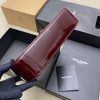 2024 Spring and Summer New Patent Leather Underarm Bag! Le5A7 Bag Hobo Bag Patent Leather Burgundy/Gold 657228