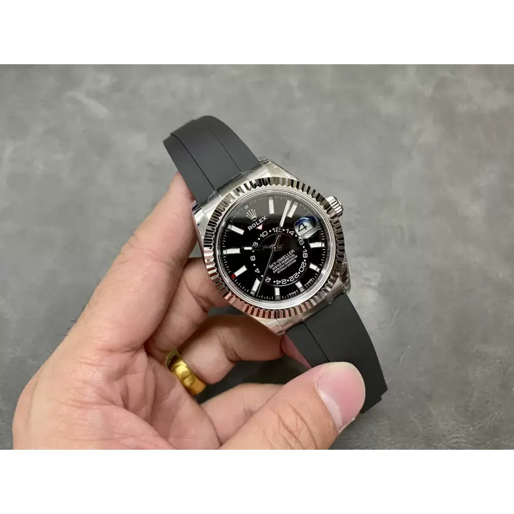 Rolex Sky-Dweller m336239-0002 black Dial Rubber Strap 2824 Movement