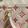 Louis Vuitton OnTheGo BB Handbag Sunrise Aquarelle Series Strawberry Red Silk Screen M47115