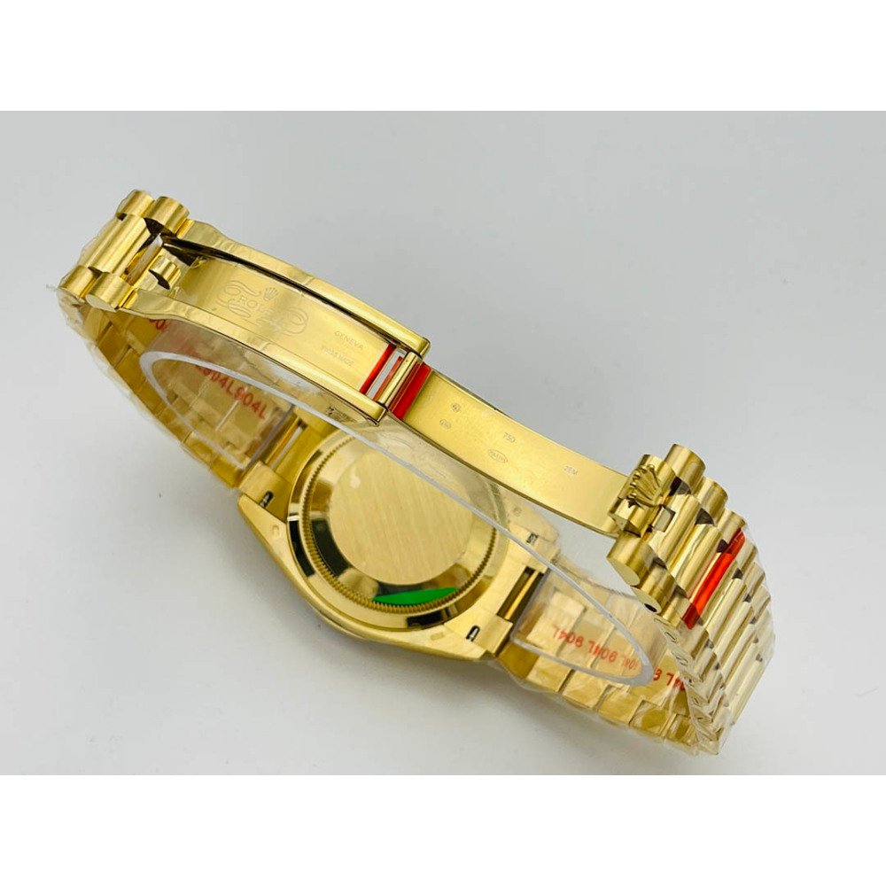 Rolex Day-Date All Gold Green Dial Diamond Bezel Swiss Clone 3255 Movement