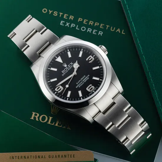 Rolex Explorer I MKII Stainless Steel Black Arabic Index 39mm 214270-0003 Unworn