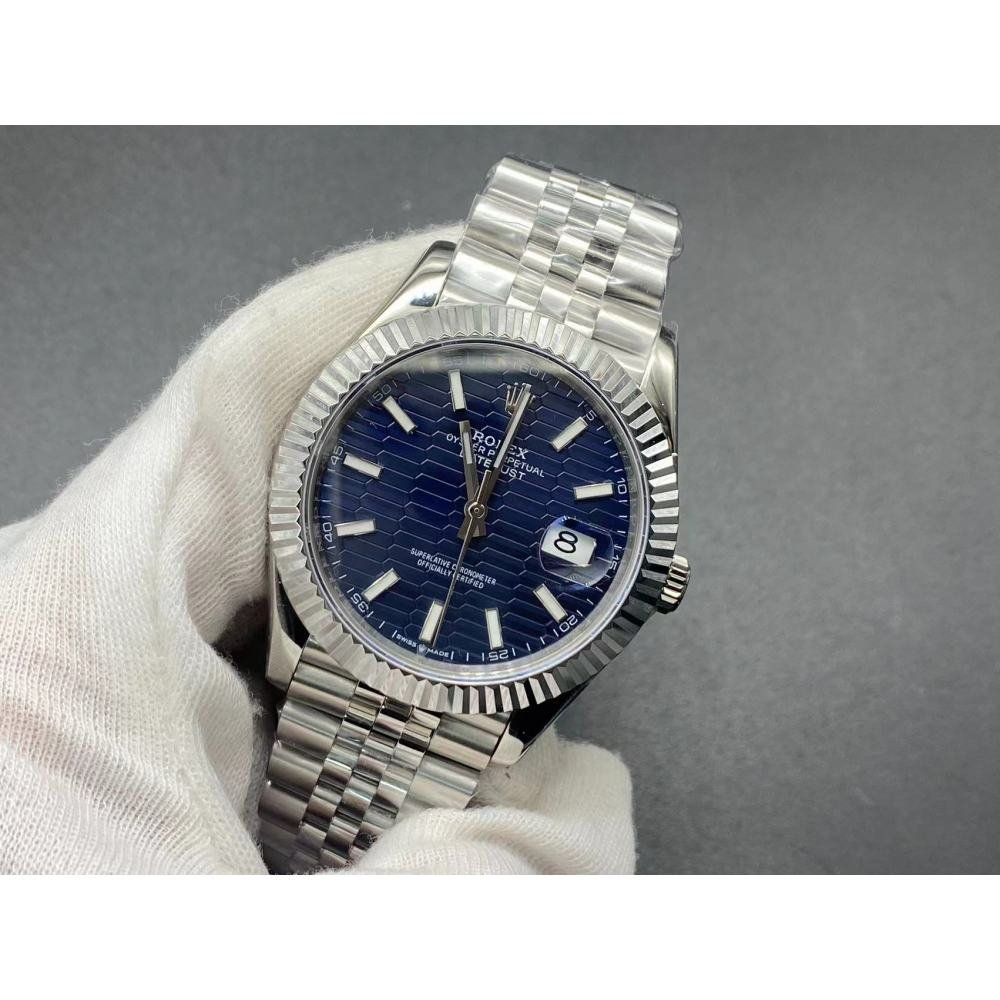 Rolex Datejust 41 126334 Blue Motif Dial Jubilee Bracelet Super Clone 1:1 Movement 2024 Brand New