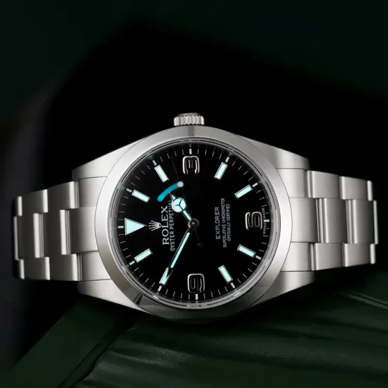 Rolex Explorer I MKII Stainless Steel Black Arabic Index 39mm 214270-0003 Unworn