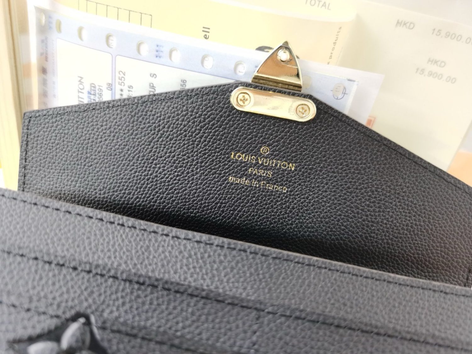 LV Diamond pattern leather embossed pochette metis handbag envelope wallet