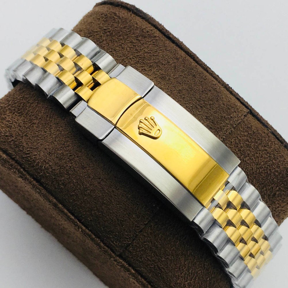 Rolex Datejust 16238 Black Onyx Dial Gold Steel Jubilee Bracelet Swiss Clone Movement