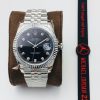 Rolex Datejust Black Dial Diamond White Gold Swiss Clone Movement
