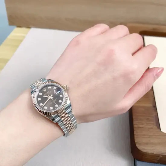 Rolex Lady-Datejust 28 Oystersteel and Everose Gold Women's Watch 279171-0011