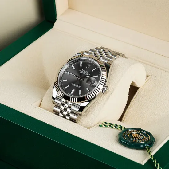 Rolex Datejust 41 Gray Dial Oystersteel and White Gold M126334-0014 Superclone