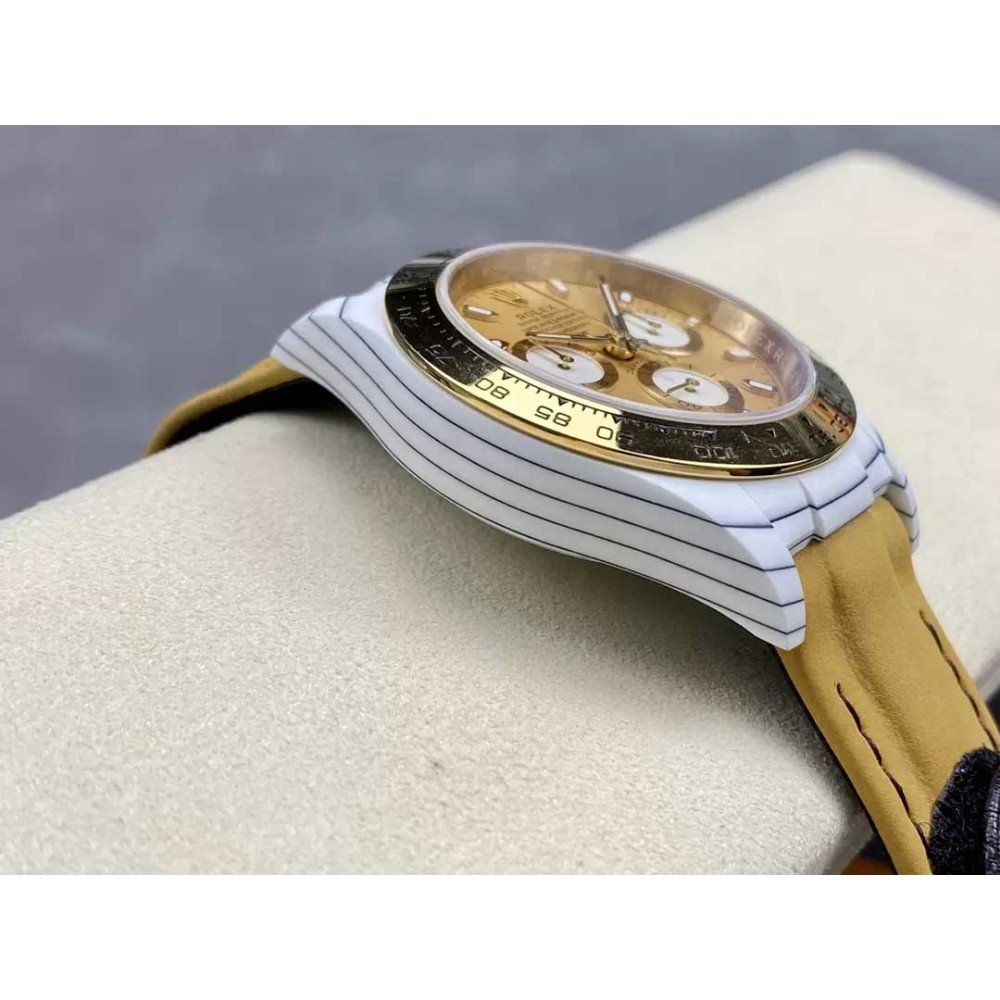 Rolex DIW Modified Datona Yellow Gold Dial Swiss 4130 Movement