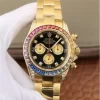 Daytona Rainbow Diamond Yellow Gold Stainless Steel 40mm