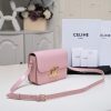 Celline Triomphe Small Box Leather Sakura Pink