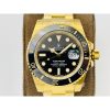 Rolex Submariner All Gold Black Dial Black Ceramic Bezel Swiss 3135 Movement