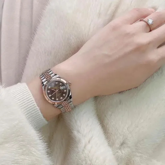 Rolex Lady-Datejust 28 Oystersteel and Everose Gold Women's Watch 279171-0011