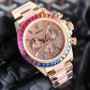 Rolex Over the top of the Rainbow - Rolex rainbow Ring Datona Platinum eye Cal.7750 mechanical timing