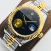 Rolex Datejust 16238 Black Onyx Dial Gold Steel Jubilee Bracelet Swiss Clone Movement